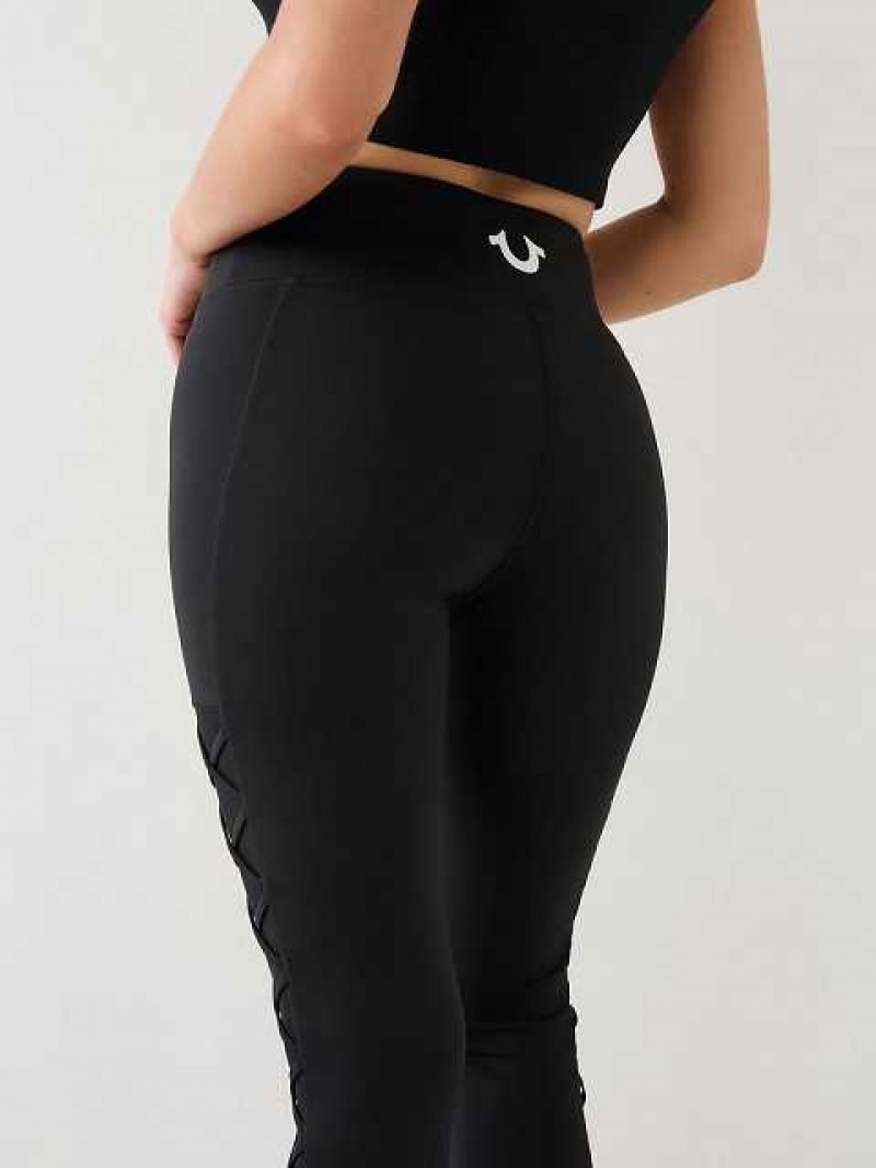 Leggins True Religion Mesh Encaje Up High Rise Mujer Negras | Colombia-UIEHXDB93