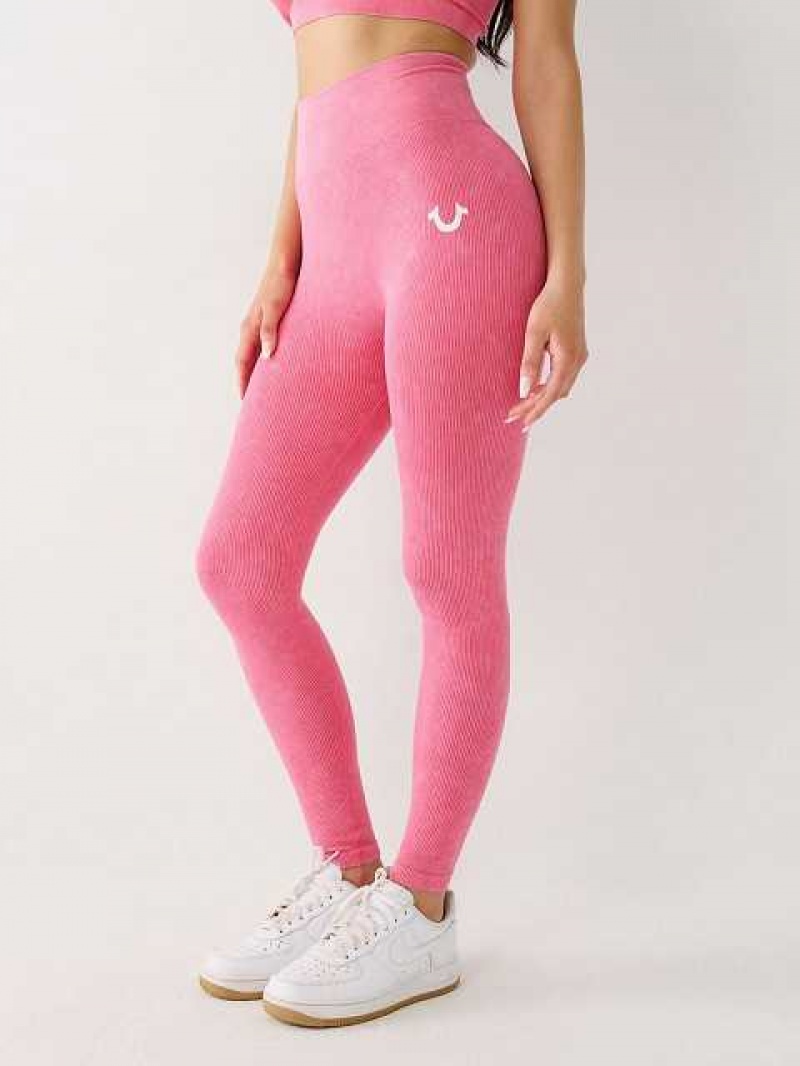 Leggins True Religion Seamless Mujer Rosas | Colombia-JERSLTX28