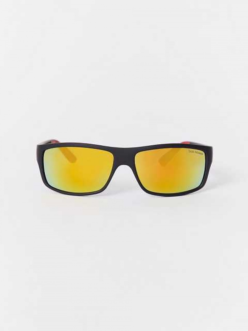 Lentes de Sol True Religion Mirrored Wrap Unisex Negras | Colombia-AYGCVLZ98