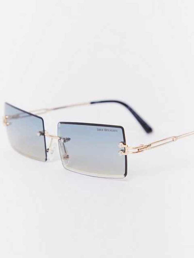 Lentes de Sol True Religion Rimless Unisex Azules Kaki | Colombia-MQKRYNS63