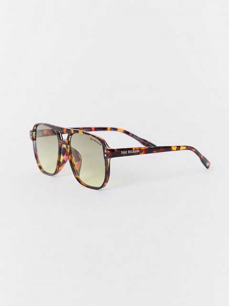 Lentes de Sol True Religion Tortiose Aviator Unisex Leopardo | Colombia-FHIRBPC47