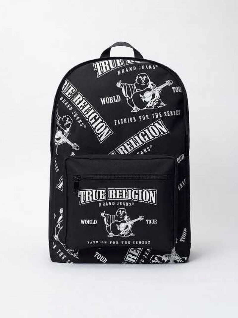 Mochilas True Religion Logo Print Unisex Negras | Colombia-ETZNYPL84