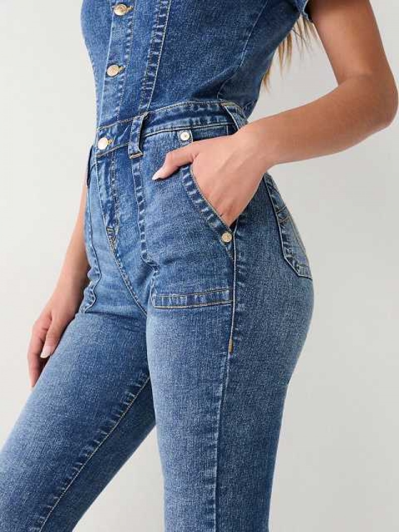 Mono True Religion Denim Flare Mujer Azules | Colombia-ZYHCTBR08