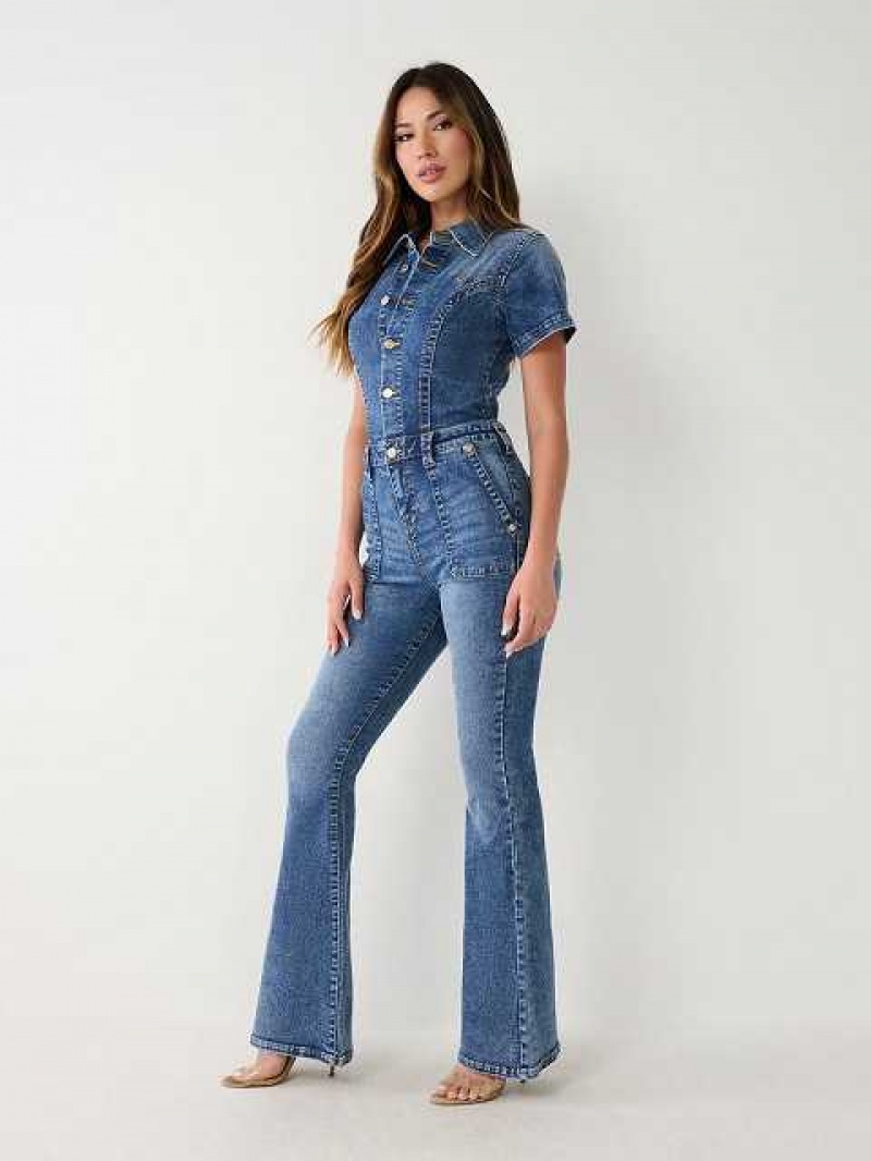 Mono True Religion Denim Flare Mujer Azules | Colombia-ZYHCTBR08