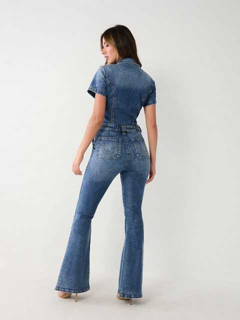 Mono True Religion Denim Flare Mujer Azules | Colombia-ZYHCTBR08