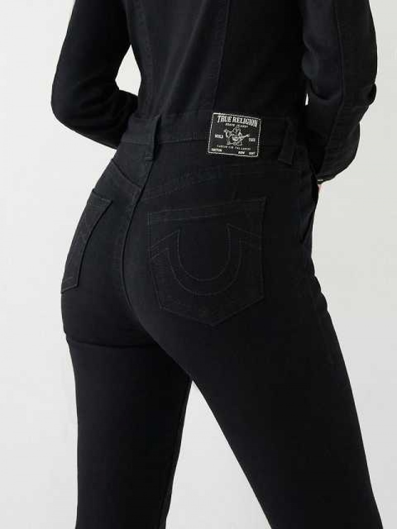 Mono True Religion Zip Denim Mujer Negras | Colombia-MSVAUCR53