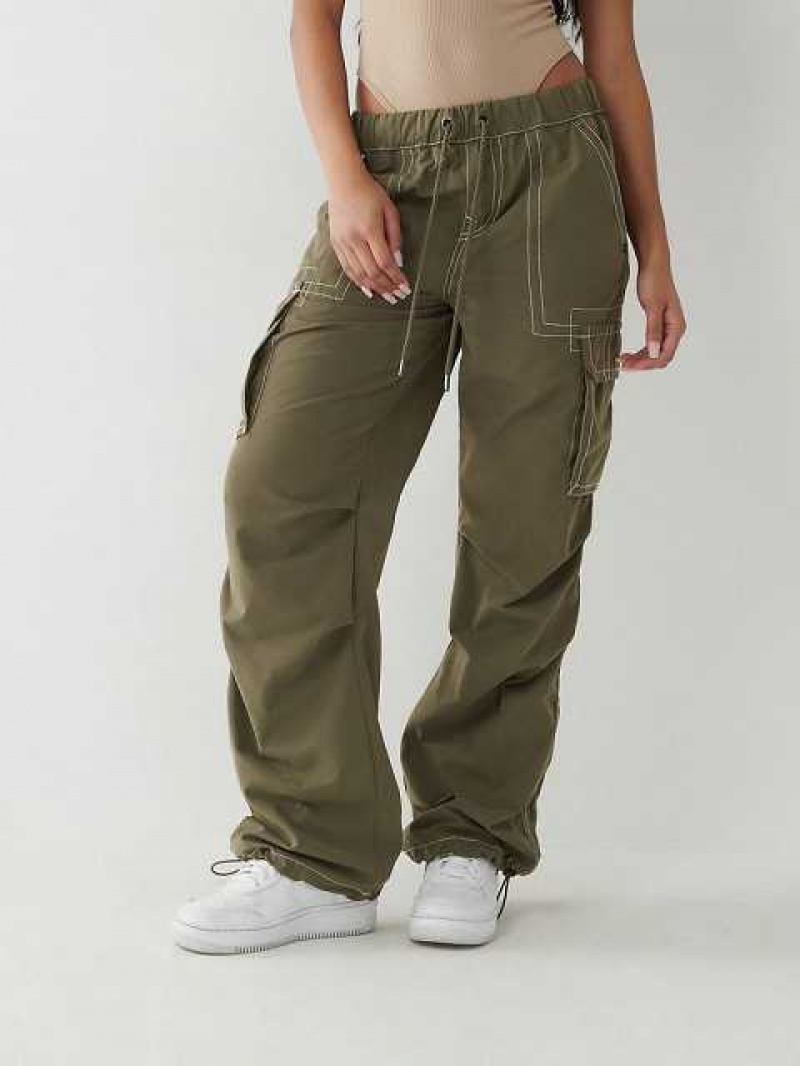 Pantalon Cargo True Religion Bobbi Mujer Verde Oliva | Colombia-SIHYWQR65