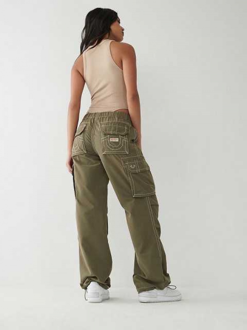 Pantalon Cargo True Religion Bobbi Mujer Verde Oliva | Colombia-SIHYWQR65