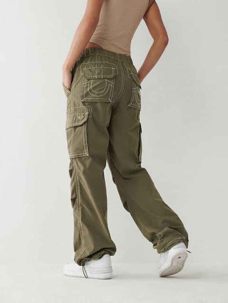 Pantalon Cargo True Religion Bobbi Mujer Verde Oliva | Colombia-SIHYWQR65