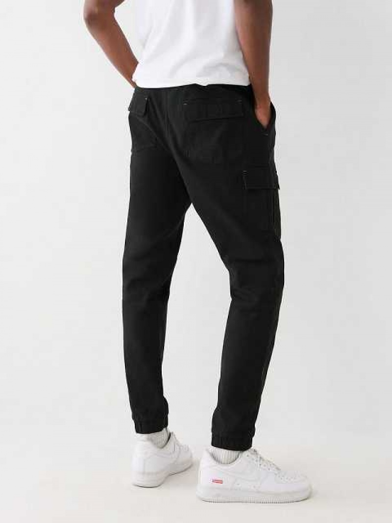 Pantalon Cargo True Religion Jogger Hombre Negras | Colombia-DTPEFHA48