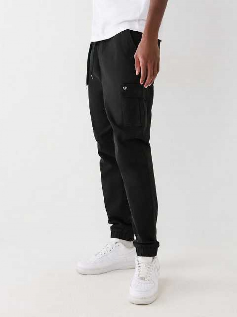 Pantalon Cargo True Religion Jogger Hombre Negras | Colombia-DTPEFHA48