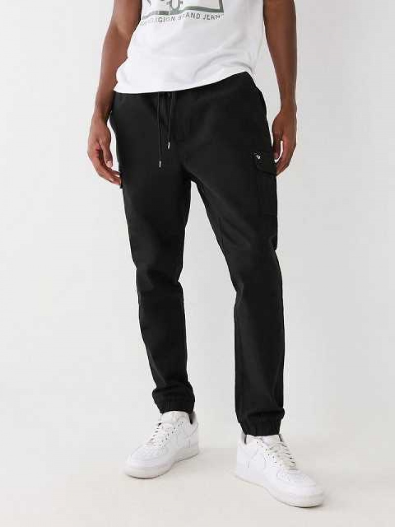 Pantalon Cargo True Religion Jogger Hombre Negras | Colombia-DTPEFHA48