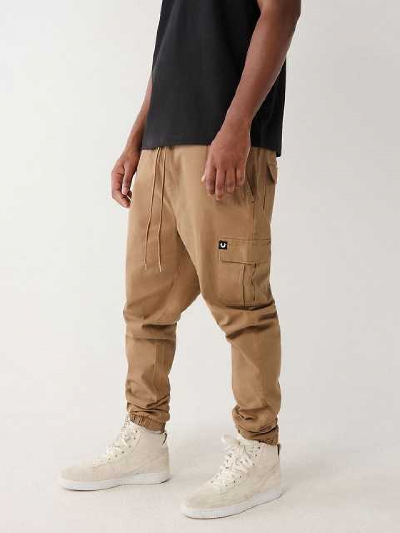 Pantalon Cargo True Religion Jogger Hombre Kaki | Colombia-RKNLCVZ97