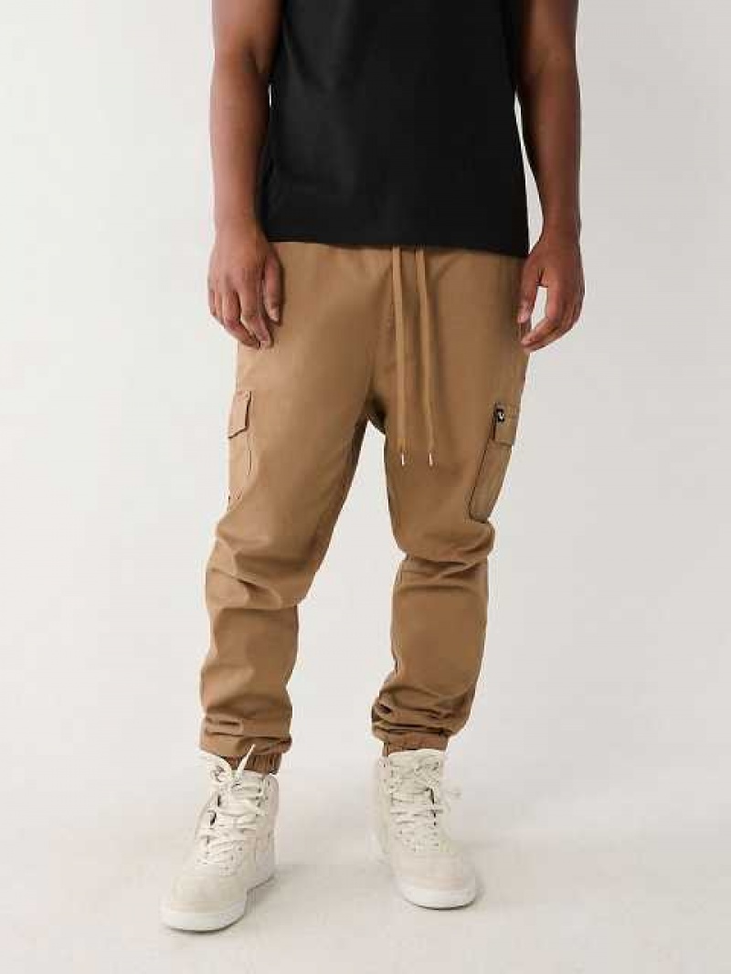 Pantalon Cargo True Religion Jogger Hombre Kaki | Colombia-RKNLCVZ97