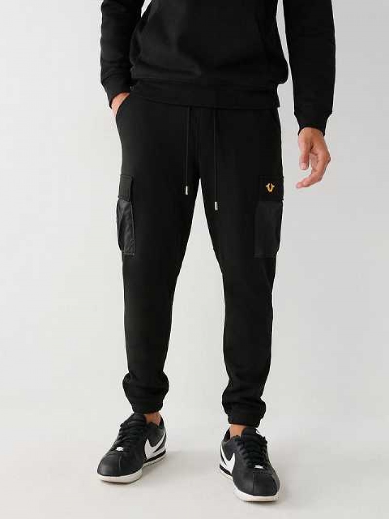 Pantalon Cargo True Religion Revolt Jogger Hombre Negras | Colombia-QWAXKHS28