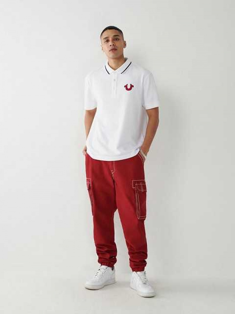 Pantalon Jogger True Religion Cargo Hombre Rojas | Colombia-CTEUGKJ75