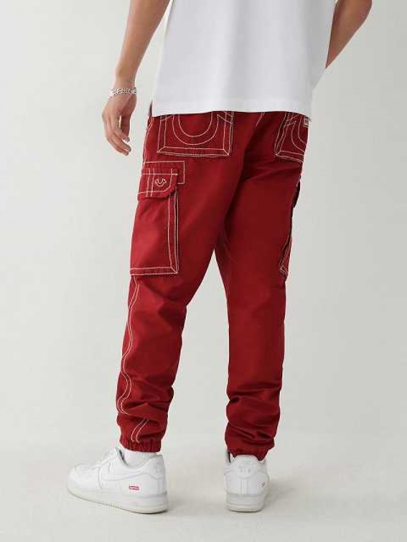 Pantalon Jogger True Religion Cargo Hombre Rojas | Colombia-CTEUGKJ75