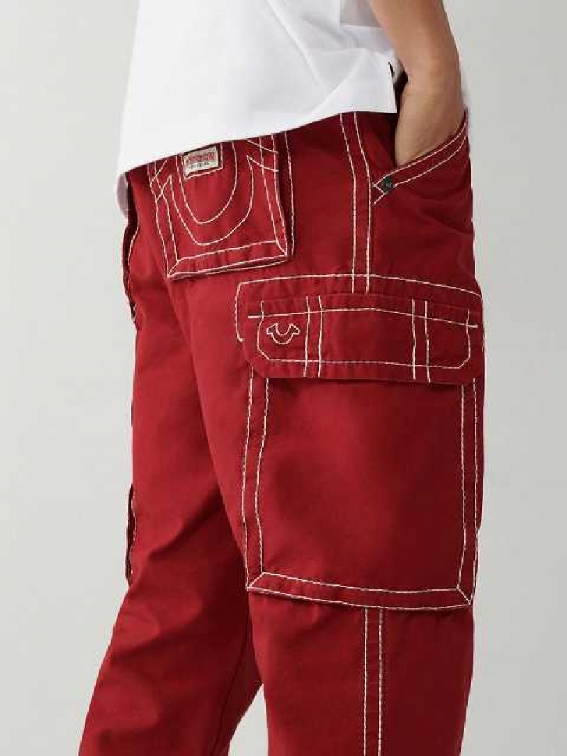 Pantalon Jogger True Religion Cargo Hombre Rojas | Colombia-CTEUGKJ75