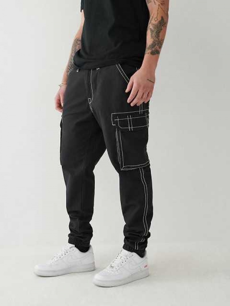 Pantalon Jogger True Religion Cargo Hombre Negras | Colombia-AMRTWKF30