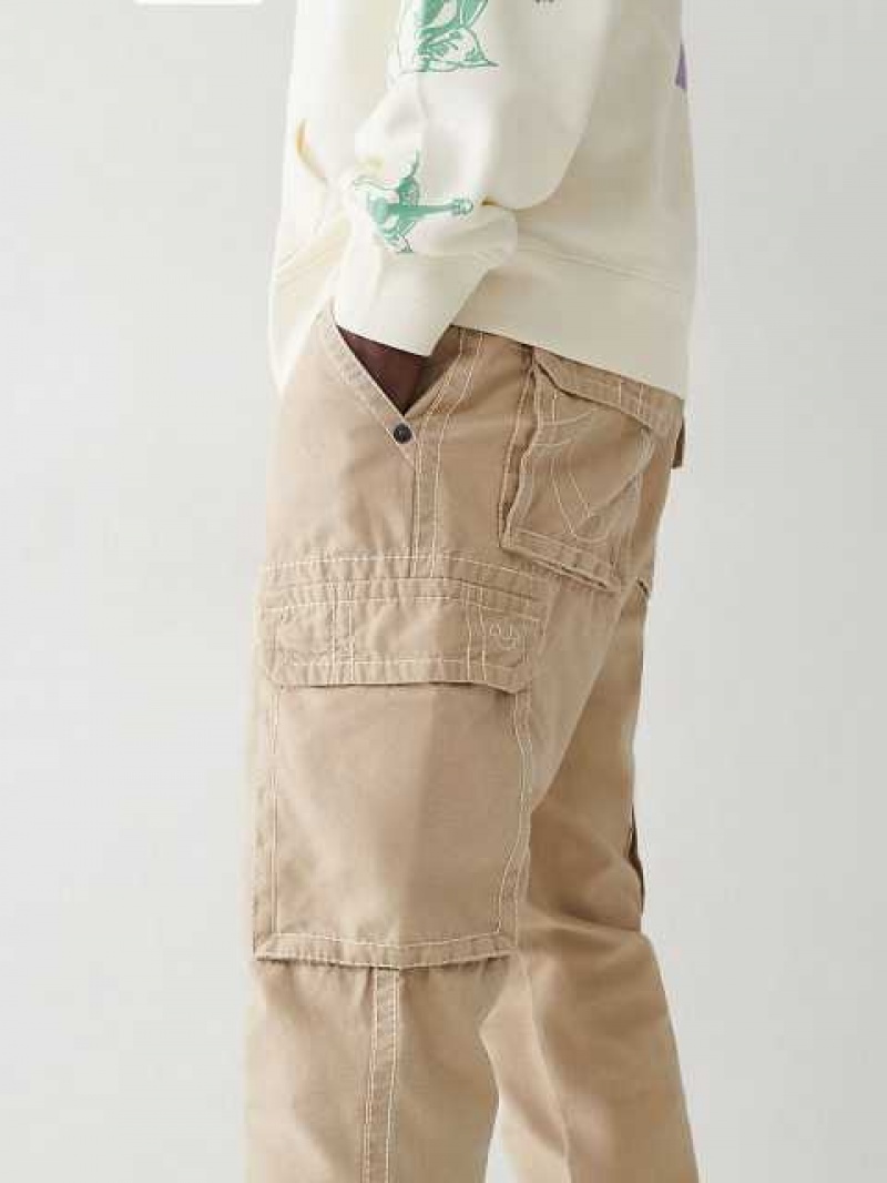 Pantalon Jogger True Religion Cargo Hombre Beige | Colombia-ARHPGVZ21