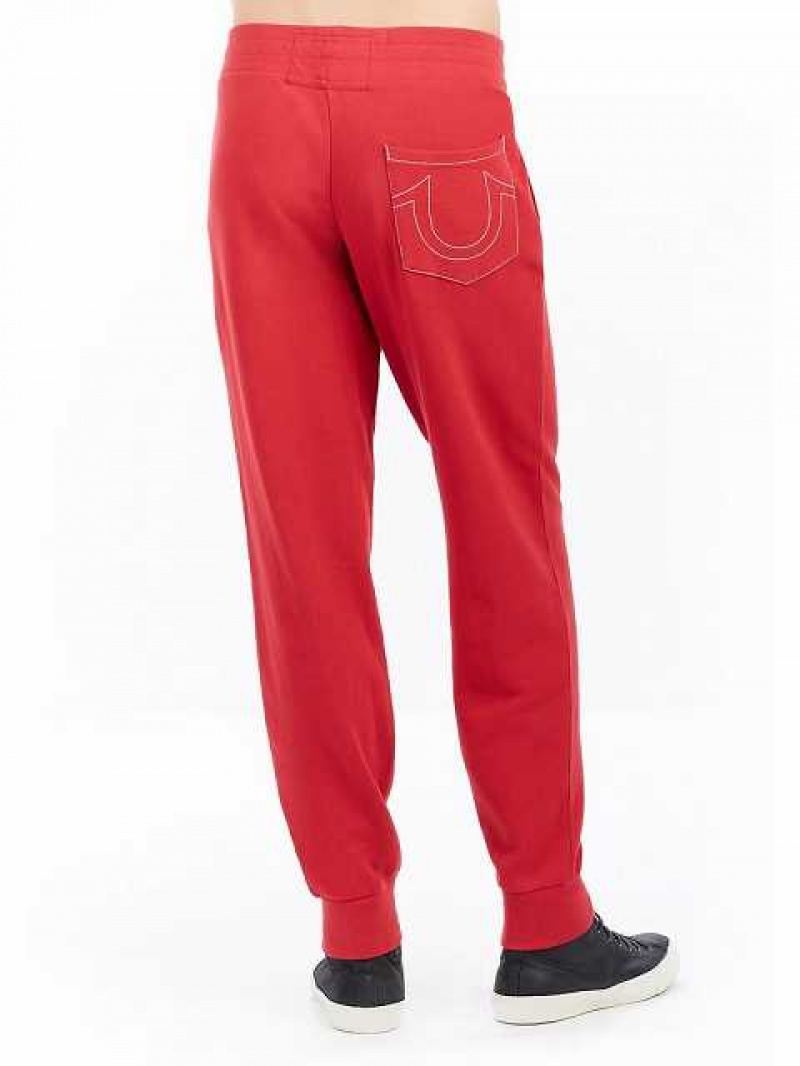 Pantalon Jogger True Religion Classic Logo Hombre Rojas | Colombia-YJPLNSK19