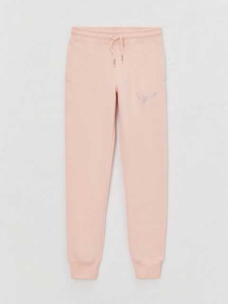 Pantalon Jogger True Religion Crystal Logo Niños Rosas | Colombia-XQHMWKS50