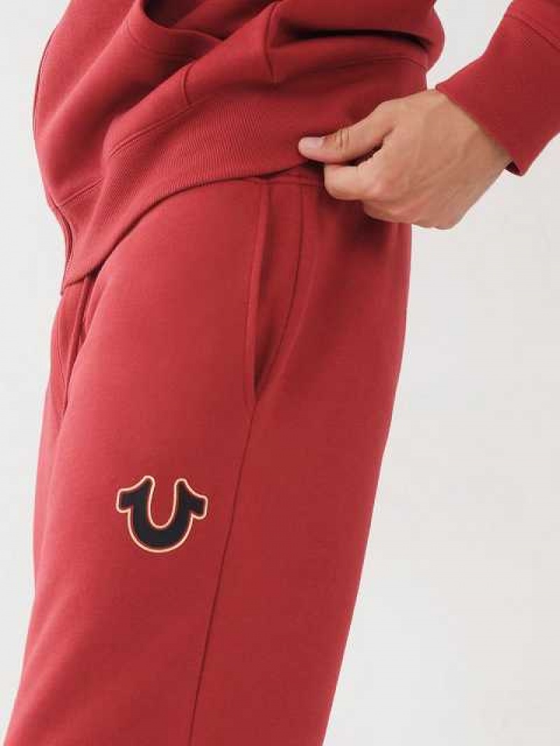 Pantalon Jogger True Religion Logo Hombre Rojas | Colombia-SRTIPYM90