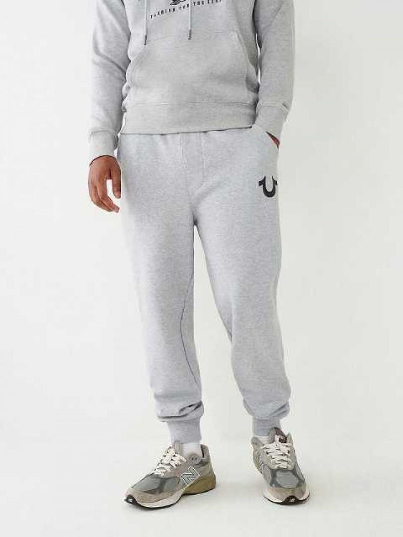 Pantalon Jogger True Religion Logo Hombre Gris | Colombia-CTPZFOM59