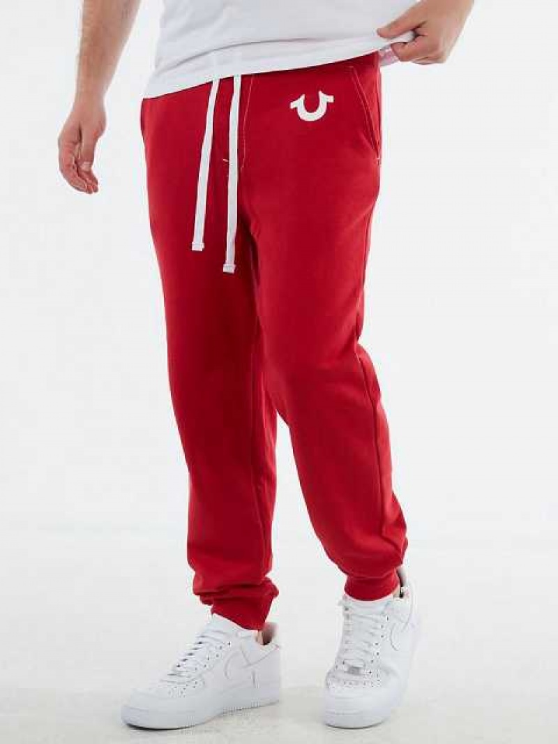 Pantalon Jogger True Religion Logo Hombre Rojas | Colombia-TYUHNOJ85