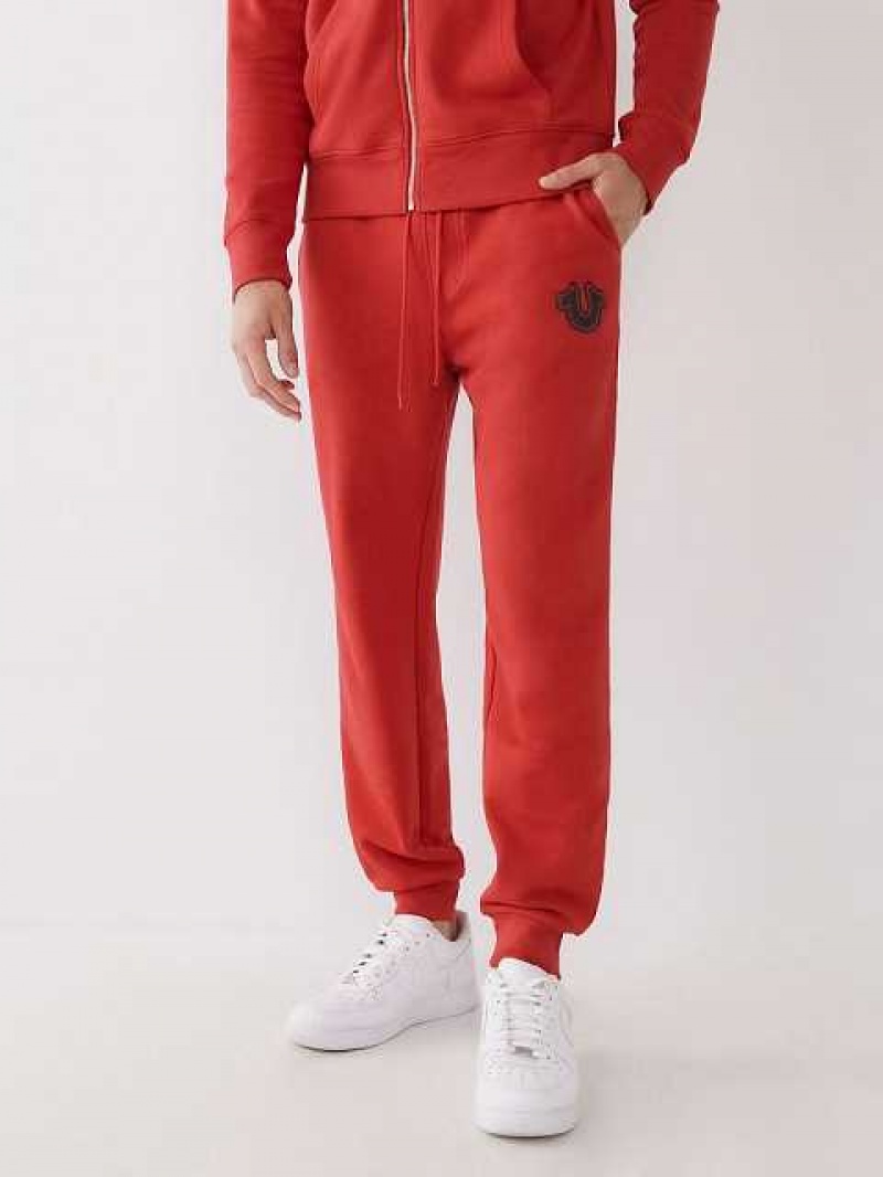 Pantalon Jogger True Religion Logo Hombre Rojas | Colombia-WGHXBCM02