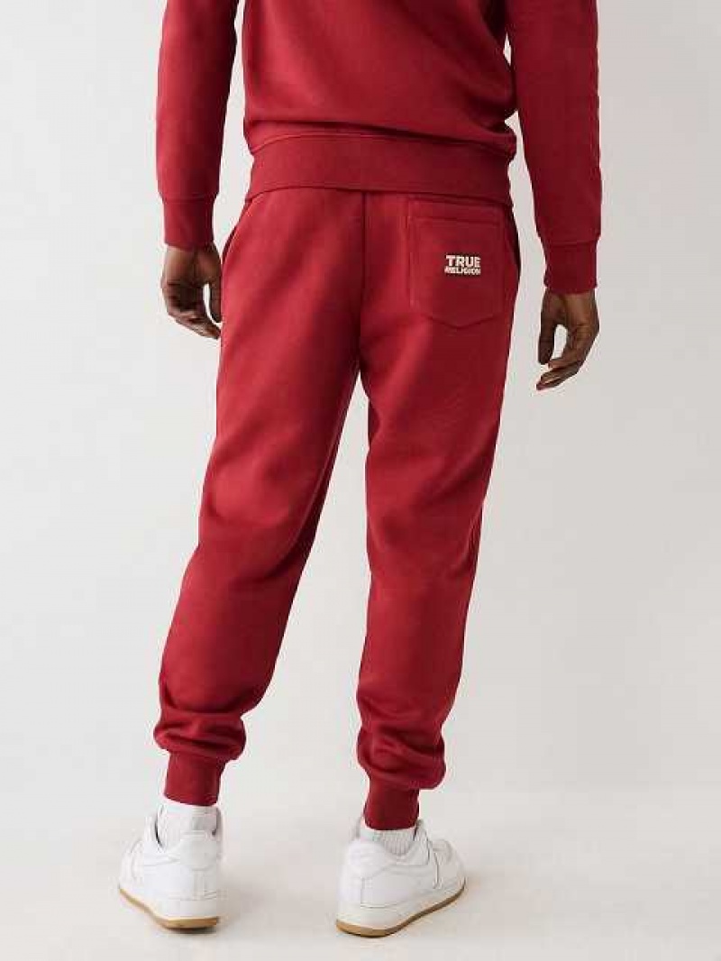 Pantalon Jogger True Religion Logo Hombre Rojas | Colombia-VQIFTAW30