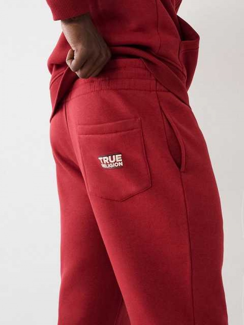 Pantalon Jogger True Religion Logo Hombre Rojas | Colombia-VQIFTAW30