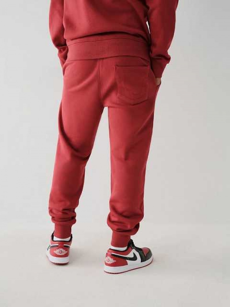 Pantalon Jogger True Religion Logo Hombre Rojas | Colombia-SMDKQYI83