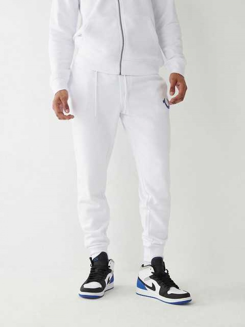 Pantalon Jogger True Religion Logo Hombre Blancas | Colombia-NIRTZUD91