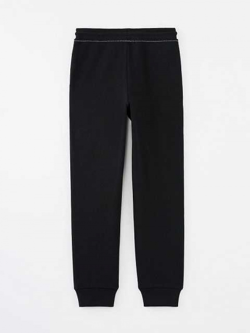 Pantalon Jogger True Religion Logo Niños Negras | Colombia-QJGXSDO25