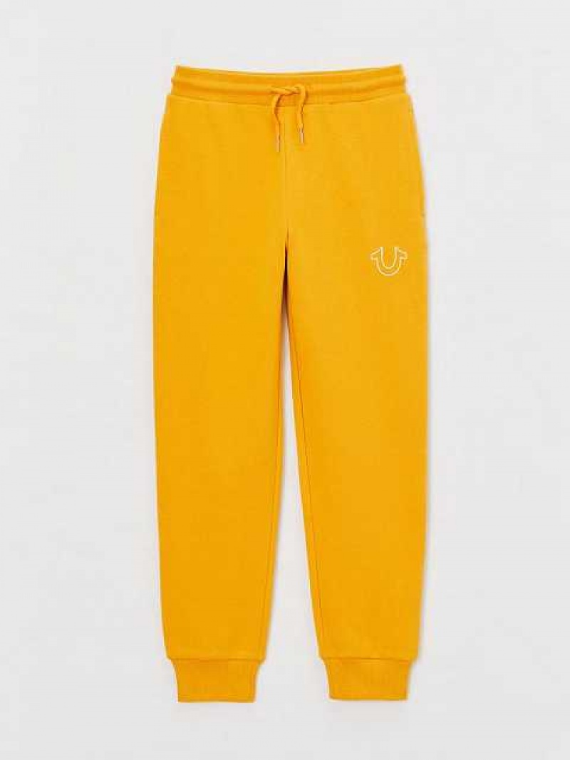 Pantalon Jogger True Religion Logo Niños Amarillo | Colombia-PWICDTK20