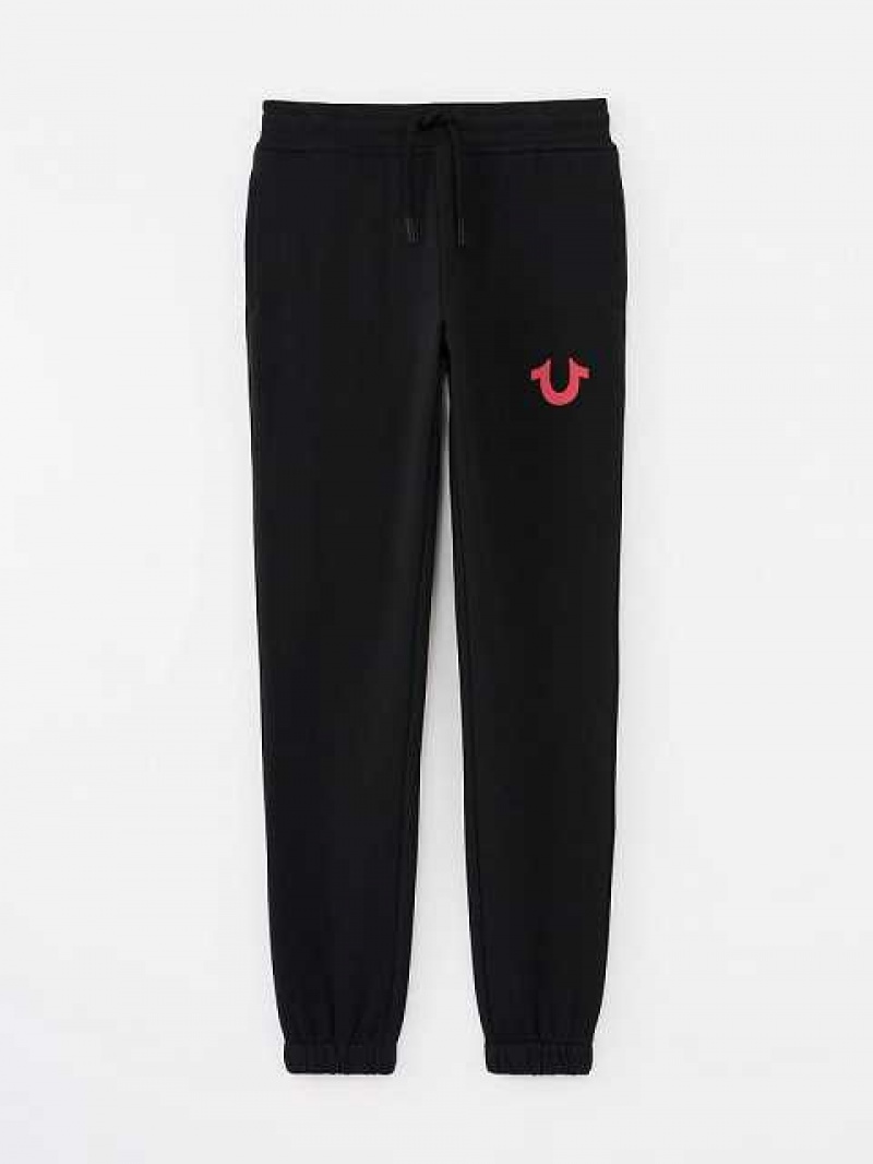 Pantalon Jogger True Religion Logo Niños Negras | Colombia-FDICBNR90