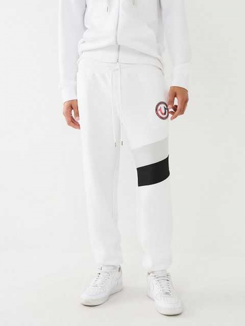 Pantalon Jogger True Religion Logo Patch Classic Hombre Blancas | Colombia-NOBVKEX89