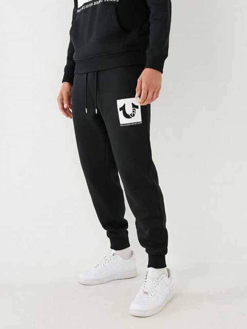 Pantalon Jogger True Religion Studded Logo Hombre Negras | Colombia-IJWMTAS37