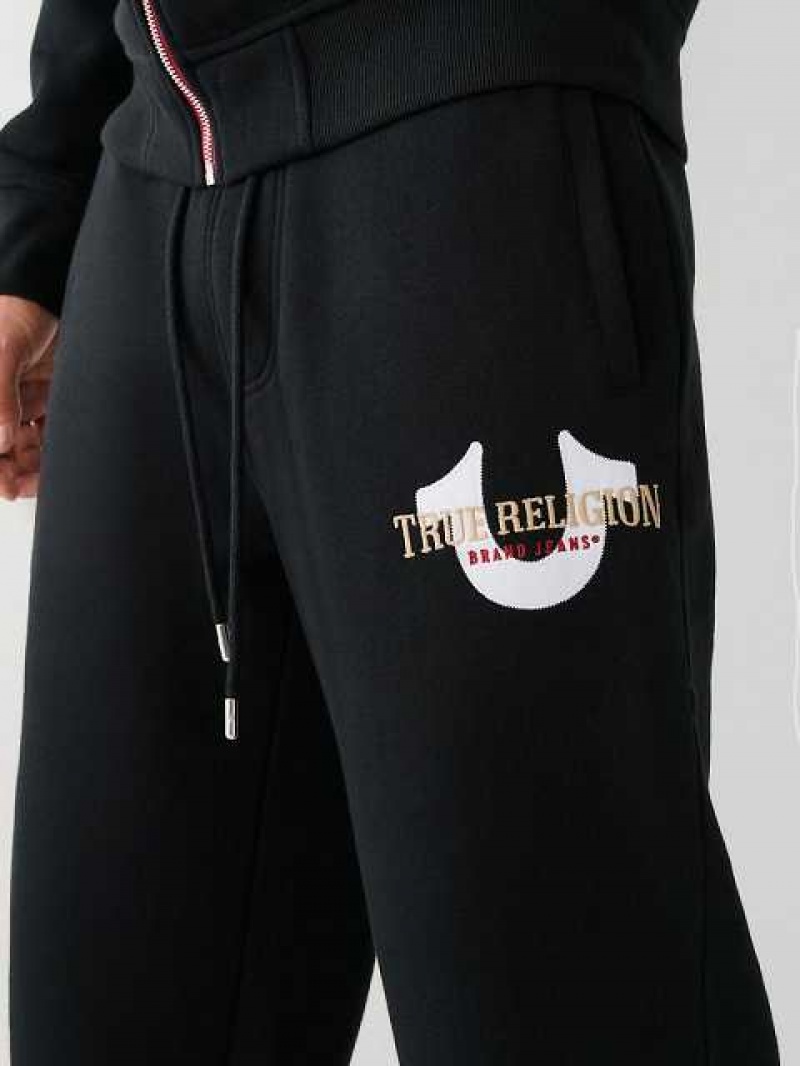 Pantalon Jogger True Religion True Logo Hombre Negras | Colombia-CAUOYJQ65