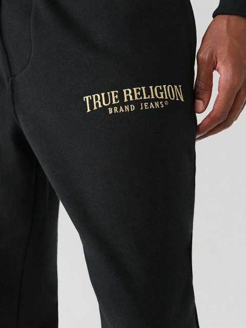 Pantalon Jogger True Religion True Logo Hombre Negras | Colombia-XEYJWZM18