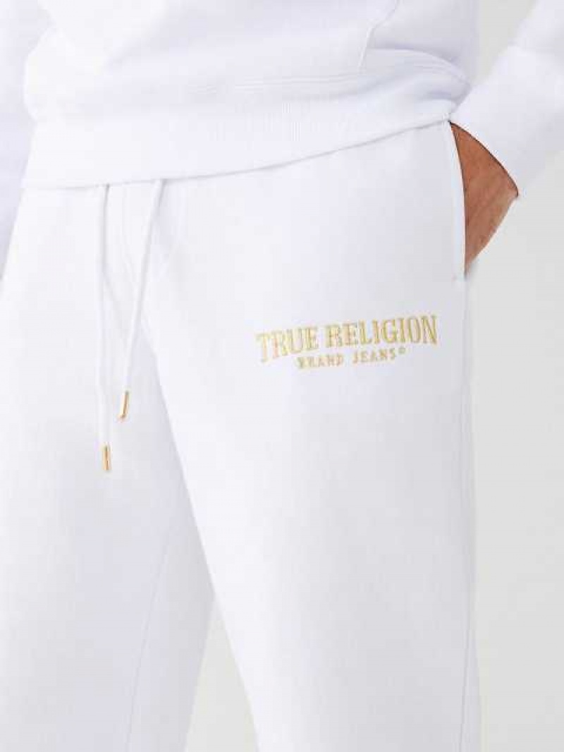 Pantalon Jogger True Religion True Logo Hombre Blancas | Colombia-YTVKQMW37