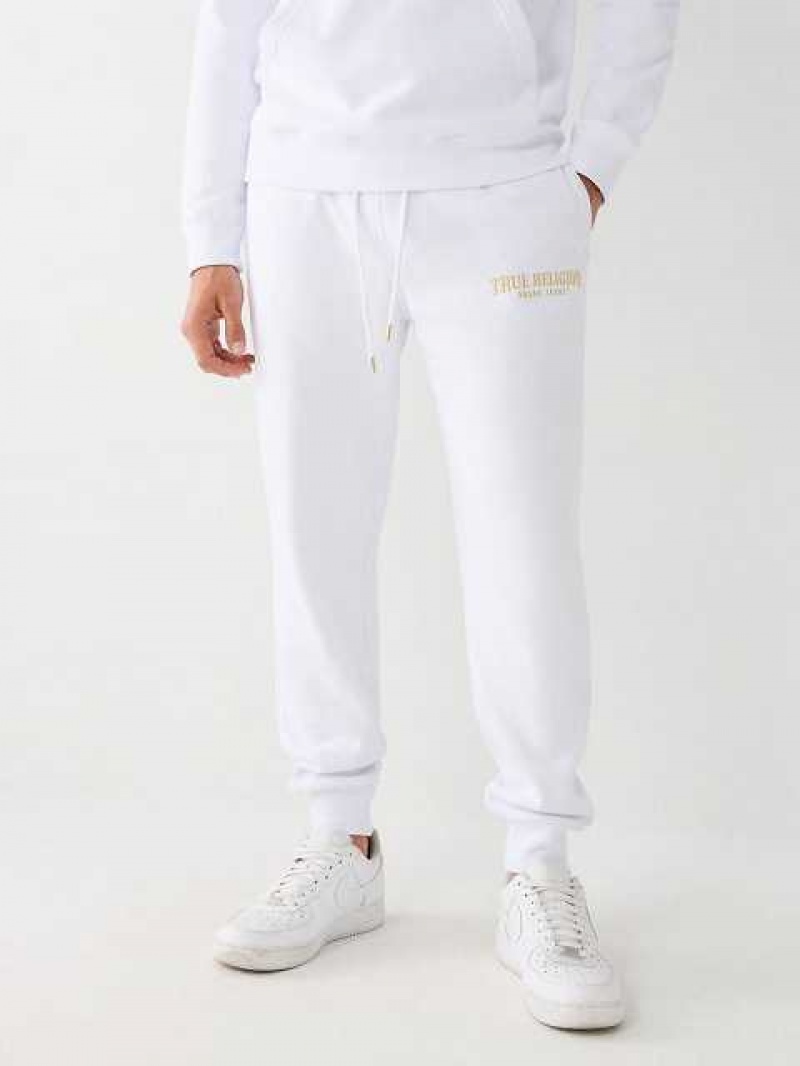 Pantalon Jogger True Religion True Logo Hombre Blancas | Colombia-YTVKQMW37