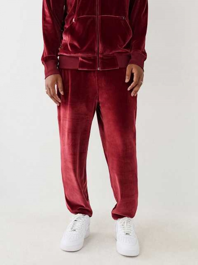 Pantalon Jogger True Religion Velour Big T Hombre Fucsia | Colombia-TMRZQFP76