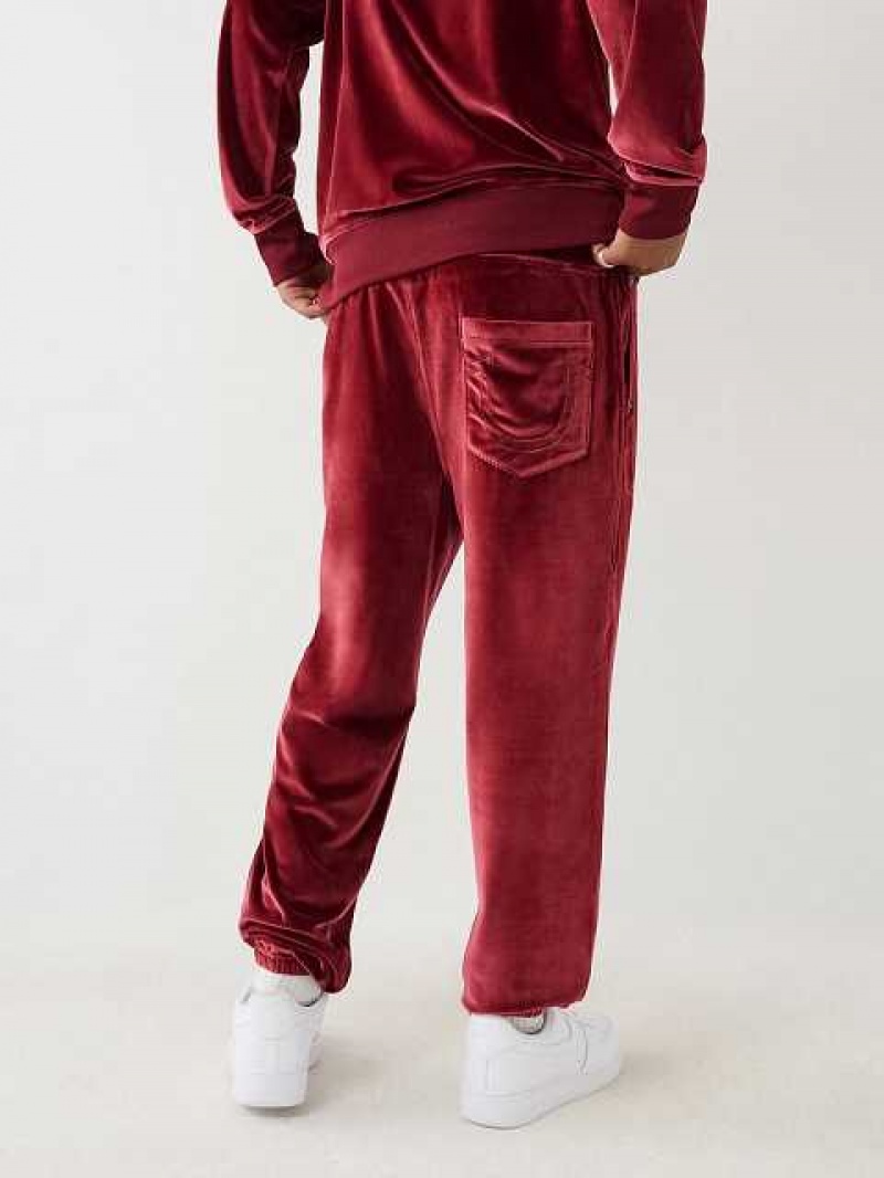 Pantalon Jogger True Religion Velour Big T Hombre Fucsia | Colombia-TMRZQFP76