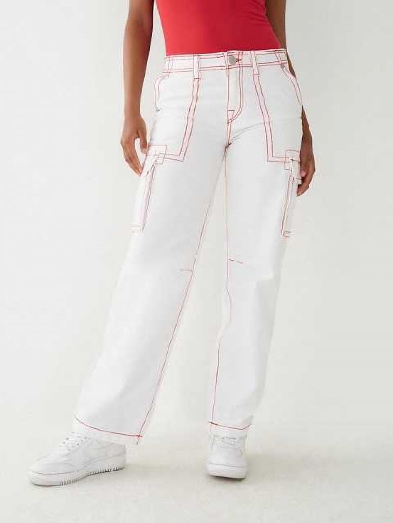 Pantalon True Religion Cargo Mujer Blancas | Colombia-DTNLSHR30