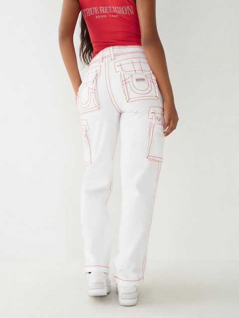 Pantalon True Religion Cargo Mujer Blancas | Colombia-DTNLSHR30