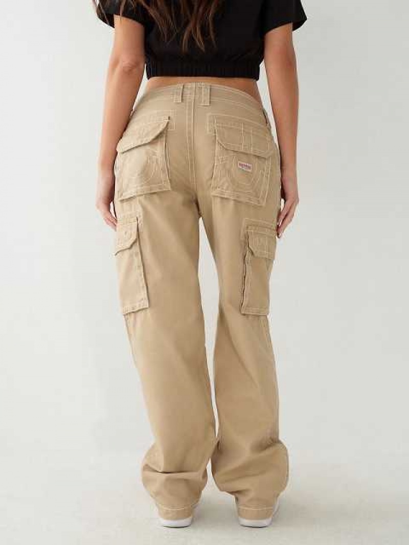 Pantalon True Religion Cargo Mujer Kaki | Colombia-JNMTBPS90