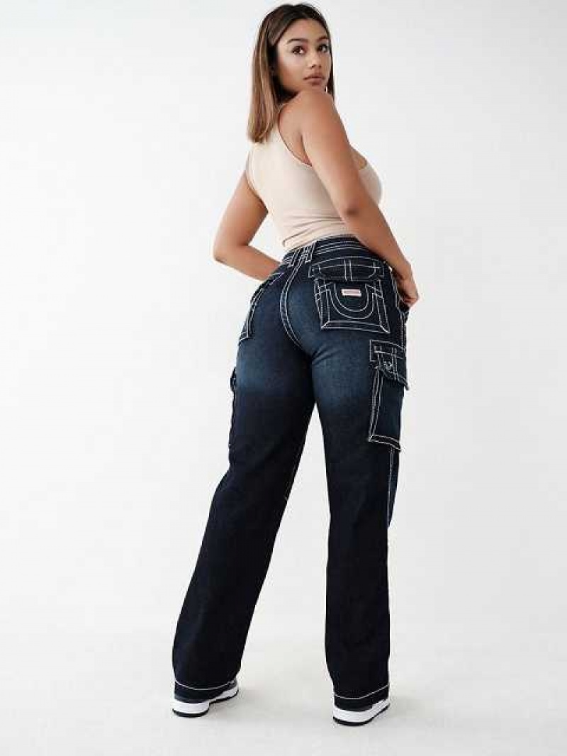 Pantalon True Religion Cargo Mujer Rojas Oscuro | Colombia-QFWXGNS35