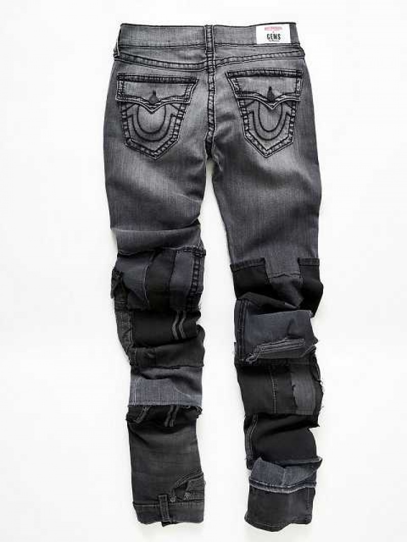 Pantalon True Religion Rocco Flap Stacked Hombre Negras | Colombia-JXLEBRF92